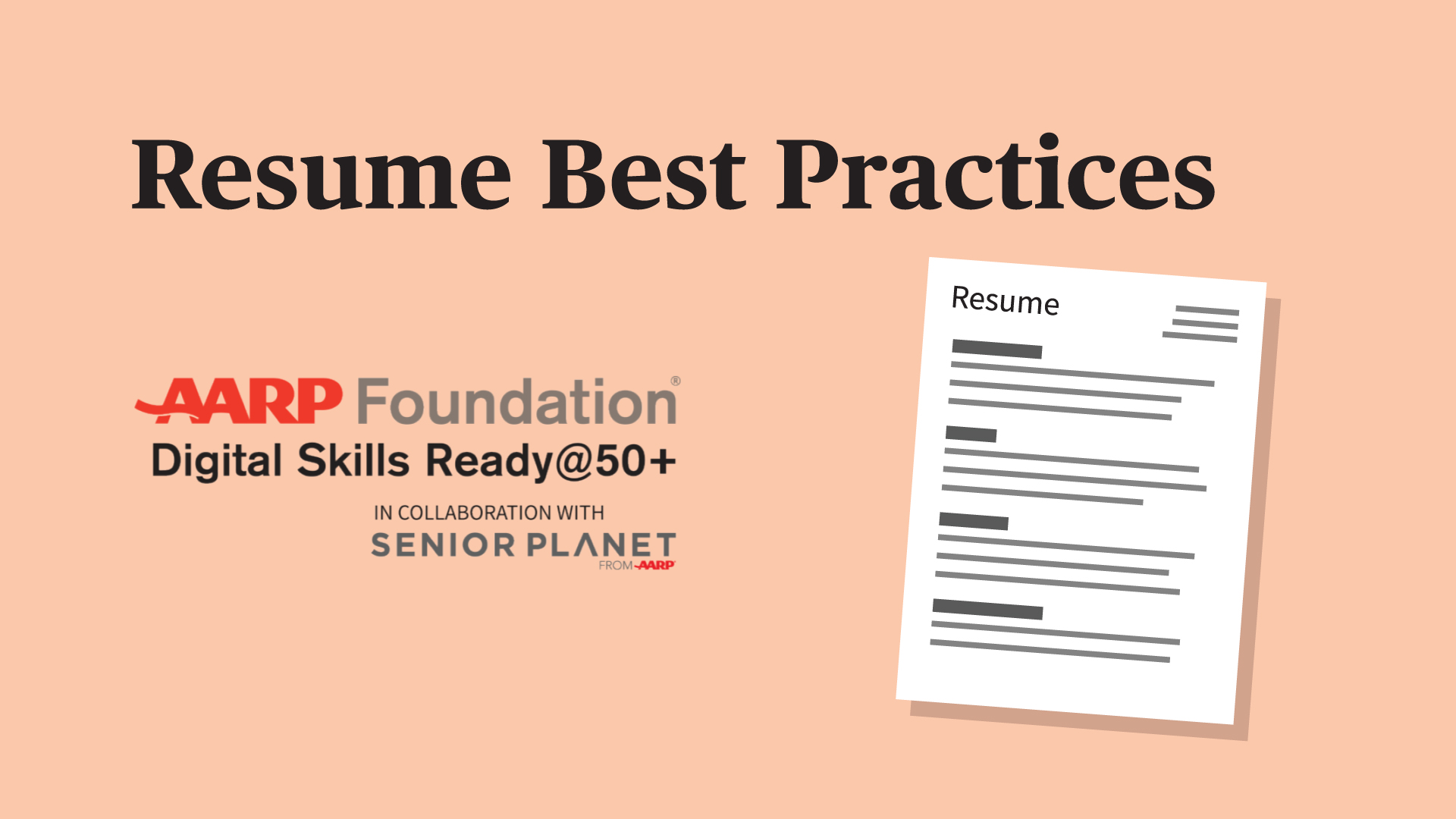 Illustration that reads Resume Best Practices